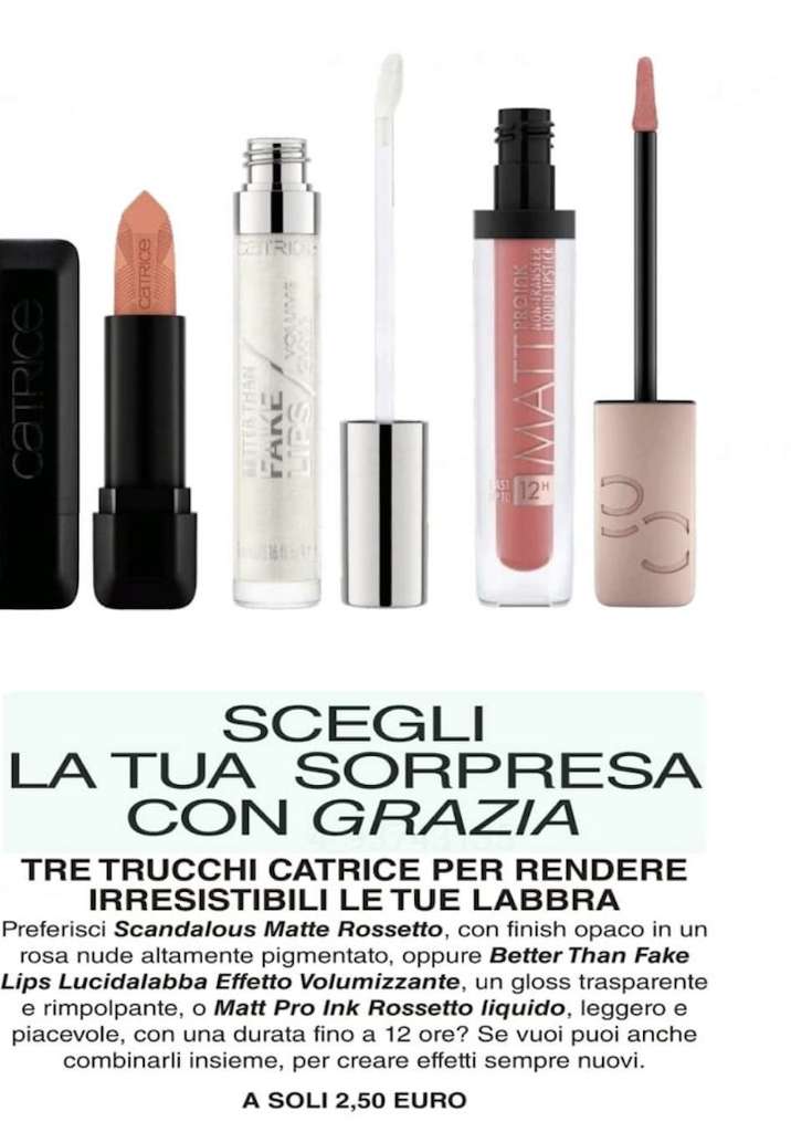 Affare in edicola: tanti prodotti make-up Catrice in allegato con Elle a  soli 2€!