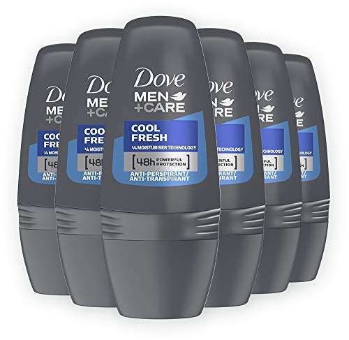Dove Men+Care DMC, Deodorante Uomo Roll-On Fresh, 6 pezzi da 50 ml