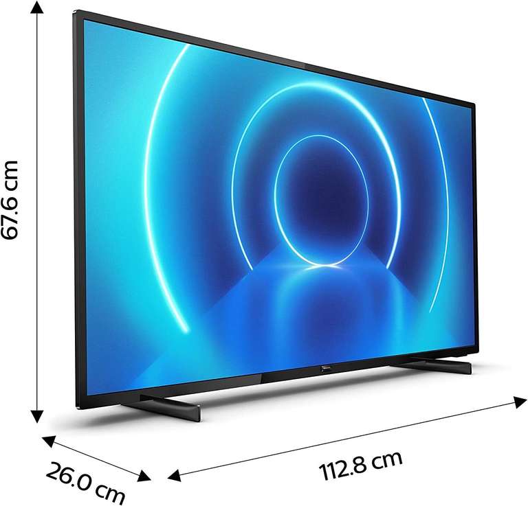 PHILIPS Smart TV a LED 43" 4K UHD - [colore nero, 43PUS7505/12]