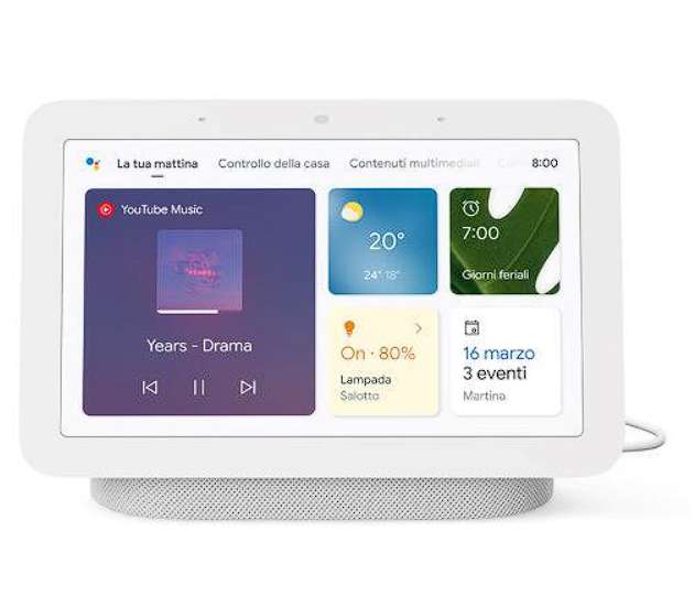 Google Nest Hub (2 generazione, dispositivo multimediale, 7" touchscreen)