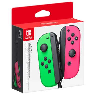 Nintendo - 2 Controller joy-con per Nintendo Switch [Verde, Rosa]