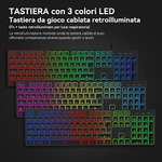 Set Tastiera e Mouse Cablata [RGB, tastiera retro illuminata, QWERTY]