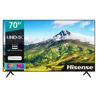 Hisense A7100F 70A7100F TV 176,5 cm (69.5") 4K Ultra HD Smart TV Wi-Fi Nero Ritiro in negozio gratis