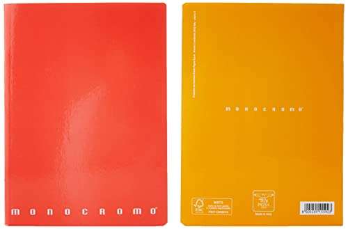 Pigna Monocromo - Conf. 10 Quaderni A5, colori assortiti, quaderni a righe con margine