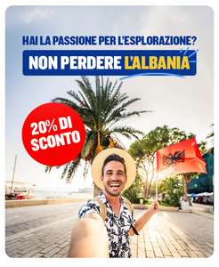 Ryanair: vola in Albania al -20% fino al 31/03/24 (biglietti da 14,99 €)