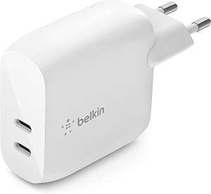 Belkin Caricabatteria da Parete USB Type C PD da 40 W 2 Porte USB