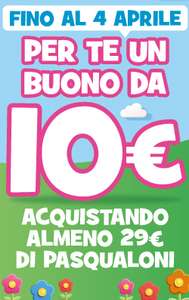 Toys Center buono da 10€ su una spesa online Pasqualino di almeno 29€