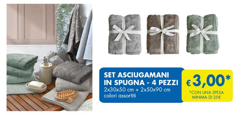 Set di asciugamani in spugna Mery