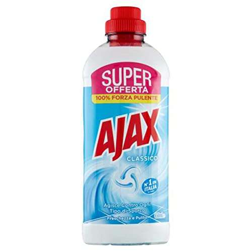 AJAX Detersivo Pavimenti Classico, Detergente Multi - Superficie, Freschezza e Pulito, 650 ml