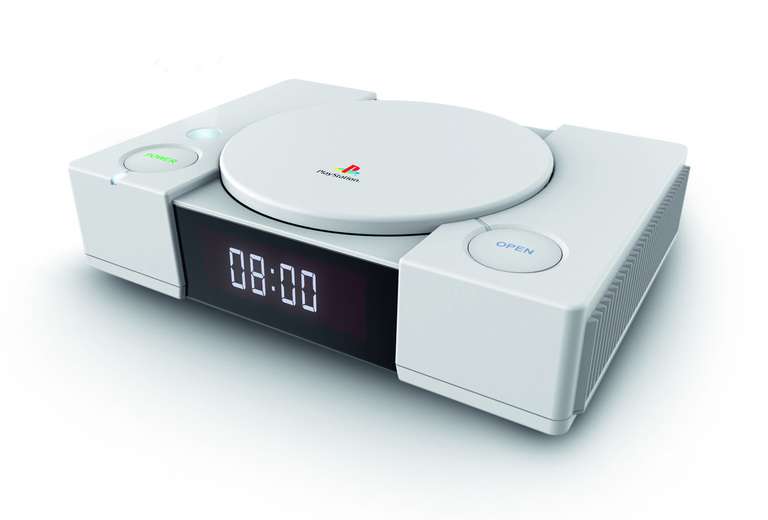 Bigben - Sveglia digitale a forma di PlayStation 1 [Licenza Ufficiale, calendario, doppio allarme]