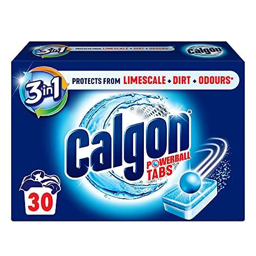 Calgon Powerball Tabs Anticalcare Lavatrice 3 in 1 [1 Confezione da 30 Pastiglie]