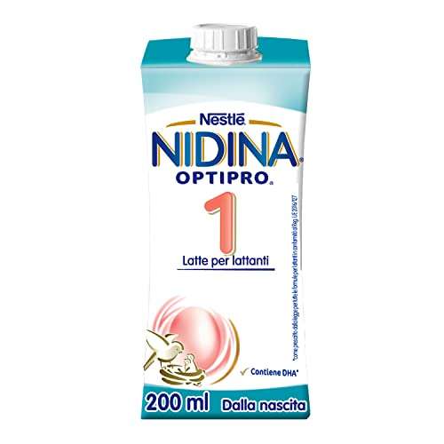 NESTLÉ NIDINA Optipro 1 dalla nascita Latte per lattanti in liquido brick da 200ml x24 pezzi