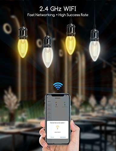 Aigostar - Pack da 4 lampadine smart [WIFI, 4.5W, retrò, E27]