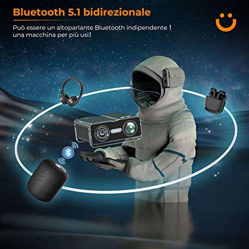 Proiettore portatile Bluetooth 5.1 -38%!