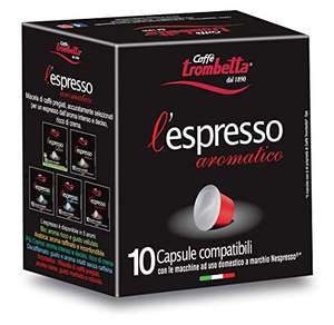 Caffè Trombetta Capsule compatibili Nespresso, Aromatico 80 Capsule