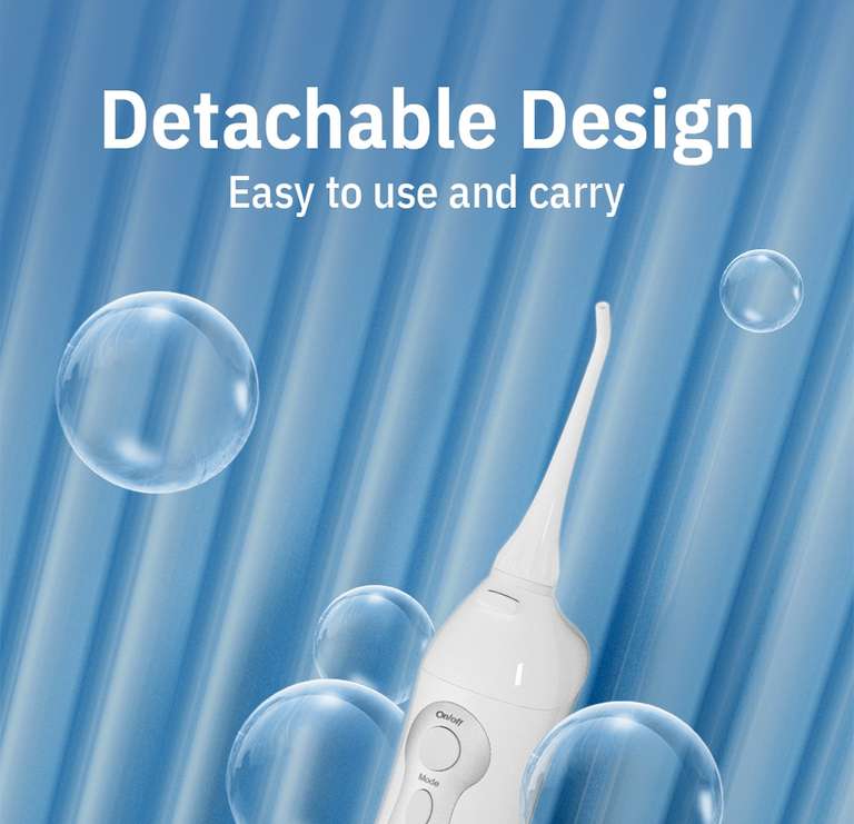 Idropulsore dentale USB ricaricabile Mornwell - [portatile, getto d'acqua 300ML]