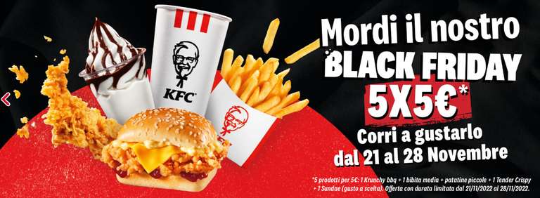 Il Black Friday anche da KFC [ 5 prodotti x 5€]
