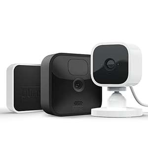 Blink Outdoor, telecamera di sicurezza in HD, senza fili, 1 telecamera + Blink Mini - telecamera di sicurezza