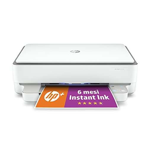 HP Envy 6020e, Stampante Multifunzione, 6 Mesi di Inchiostro Instant Ink Inclusi con HP+
