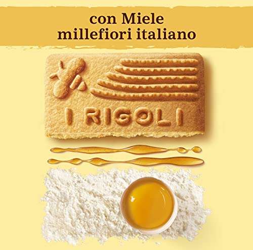 Mulino Bianco Biscotti Frollini Rigoli con Miele Italiano [800 g]