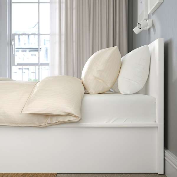 MALM Struttura letto con contenitore, bianco, 160x200 cm