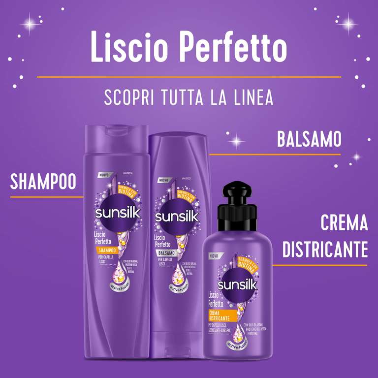 Sunsilk Crema Districante | Liscio Perfetto Senza Risciacquo - 6x200ml