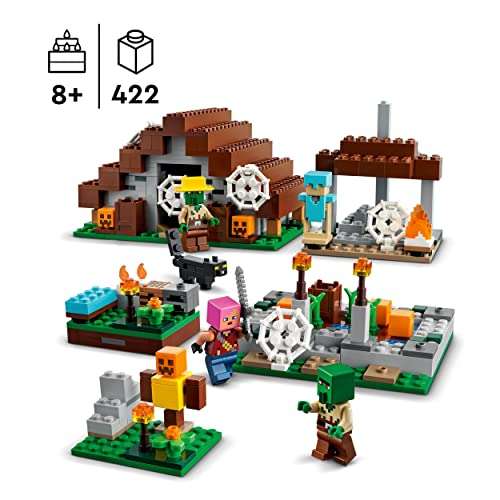 LEGO 21190 Minecraft Il Villaggio Abbandonato, Set di Costruzioni con Accampamento per Cacciatore di Zombie