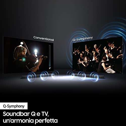 Samsung - Soundbar HW-Q800B/ZF [Con subwoofer, 5.1.2 Canali, 360W, Audio 3D Wireless]