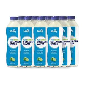 looq Collagen Water Pure Refresh, acqua al collagene, 12 x 500 ml