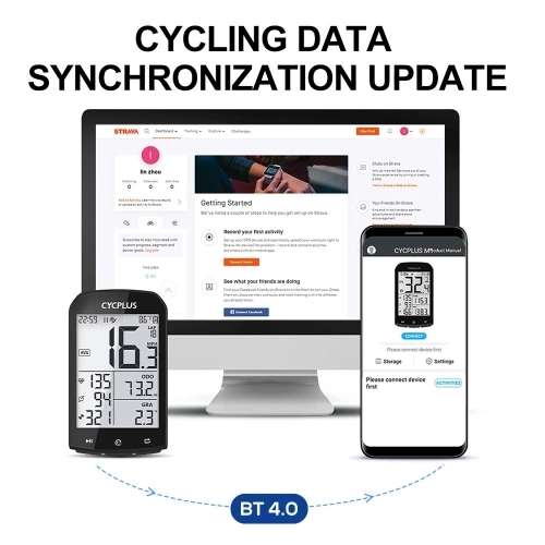 Computer Tachimetro digitale - [CYCPLUS M1 GPS Wireless Smart Bike]