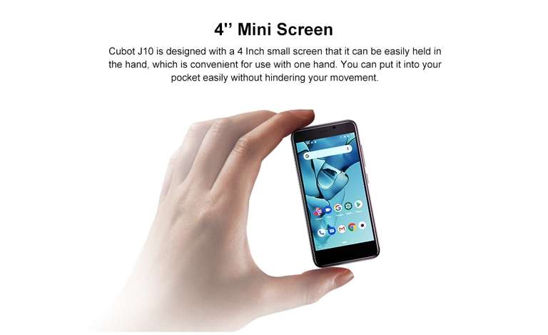 Cubot J10 Green Mini smartphone android 11 - [32 GB, 128GB Espandibile, Schermo 4"]