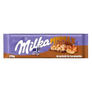 Milka MMMAX | Tavoletta di Cioccolato al Latte con Arachidi e Caramello (276g, ordine minimo 2)