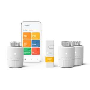 tado° Basic Wifi Kit Base V3+, Termostato Smart Digitale [Incl. 3 Valvole Termostatiche Wireless, controllo Digitale Tramite App]