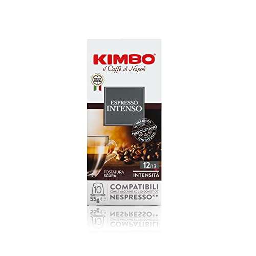 100 Capsule Caffè Kimbo Intenso [ 10x10, compatibili con Nespresso]