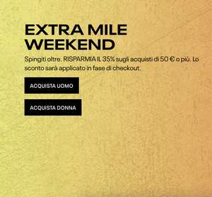 Reebook - Extra Mile Weekend: risparmia il 35% su acquisti di almeno 50€
