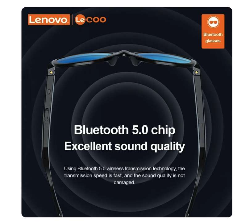 Occhiali Smart Lenovo Lecoo C8 | Bluetooth
