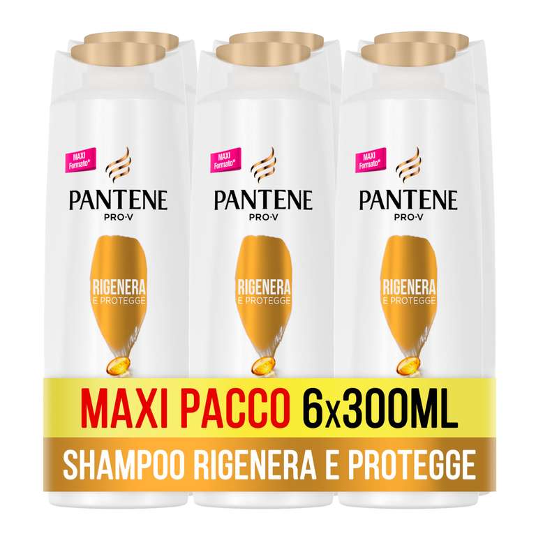 Pantene Pro-V Shampoo Protezione Cheratina | Ripara Capelli Danneggiati - 6x300ml