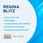 Regina Blitz Carta Casa, Confezione da 1 Rotolo, 100 Maxi Fogli a 3 Veli