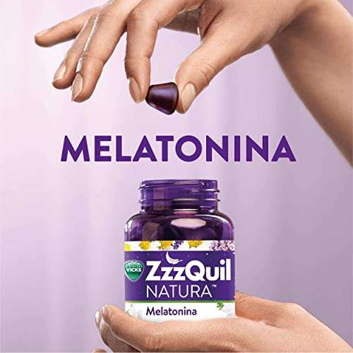Integratore ZzzQuil Natura - Melatonina Pura ed Estratti di Valeriana (2 pezzi x 72 pastiglie gommose)