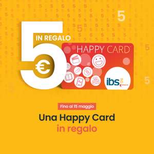 IBS - Una Happy Card da 5€ in regalo - Acquistando 50€ tra libri outlet, film, musica, giochi e cartoleria