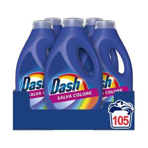 Dash Detersivo Liquido Lavatrice, 21 x 5 Lavaggi, Salva Colore [105 Lavaggi]