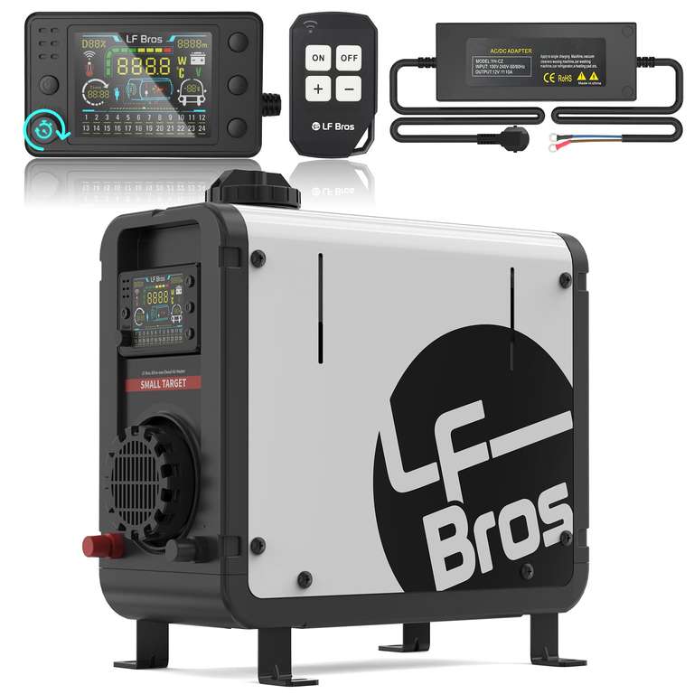 LF Bros riscaldatore diesel 5kw 12V/24v/220V riscaldatore d'aria diesel  compatto con funzione di temporizzazione »