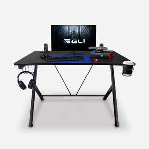 Trust Scrivania Gaming PC - ergonomica (gestione cavi, supporto cuffie, porta bibite)