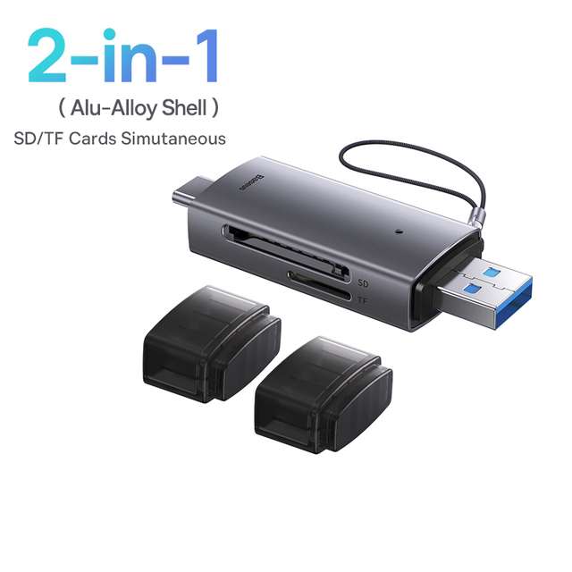 Lettore di schede Baseus USB 2-in-1[Memory Card Device 2TB, USB 3.0 Tipo C]