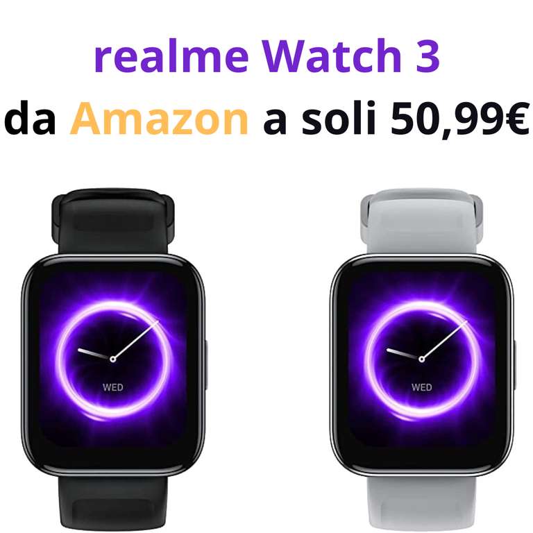 realme Watch 3 1,8" (disponibile nero, grigio)