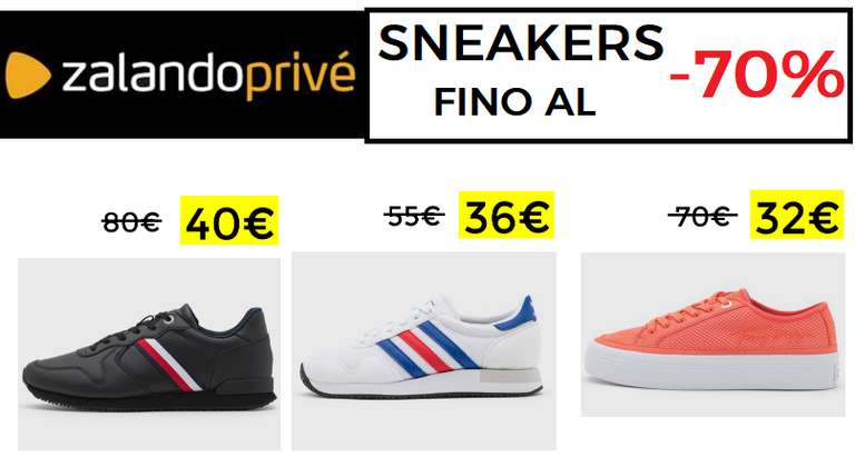 Zalando Privè - Sneakers con sonti fino al 70%