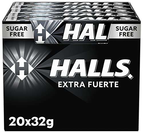 Halls Caramelle alla menta Extrastrong senza Zucchero - confezione 20x32g