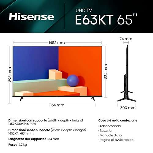 Hisense 65E63KT [65", UHD, 4K, 2023]