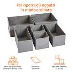 Amazon Basics | Organizer in tessuto per cassetto (6 unità, grigio)