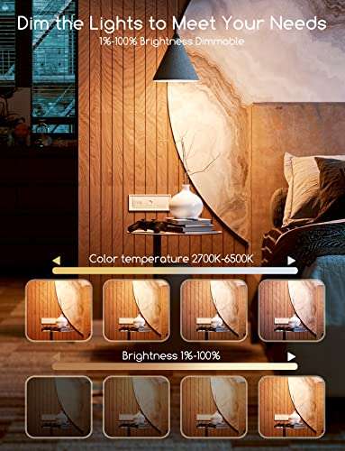Lampadina Smart Vintage | WiFi Aigostar Alexa E27 | Compatibile Alexa, Google Home
